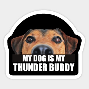 My Dog Is My Thunder Buddy Sticker